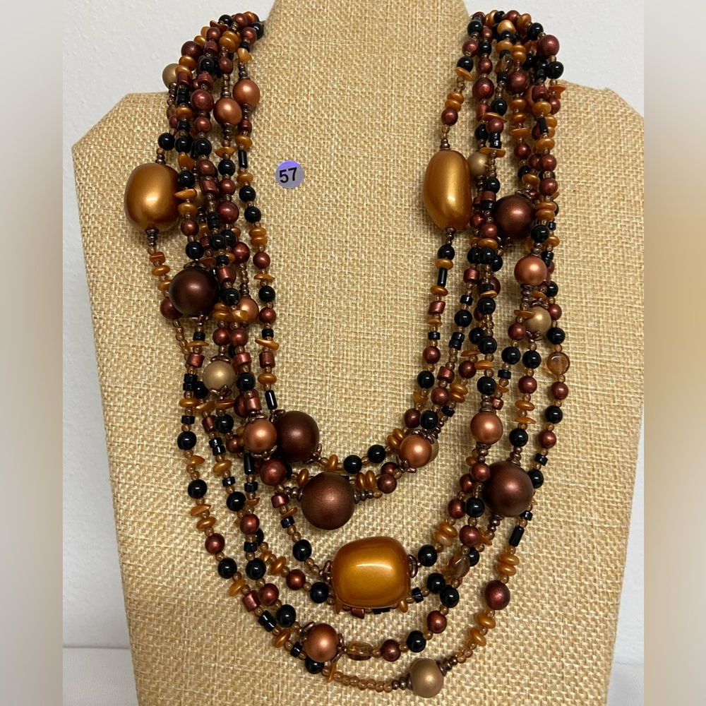 Chico’s Brown/Bronze Multi-Strand Necklace